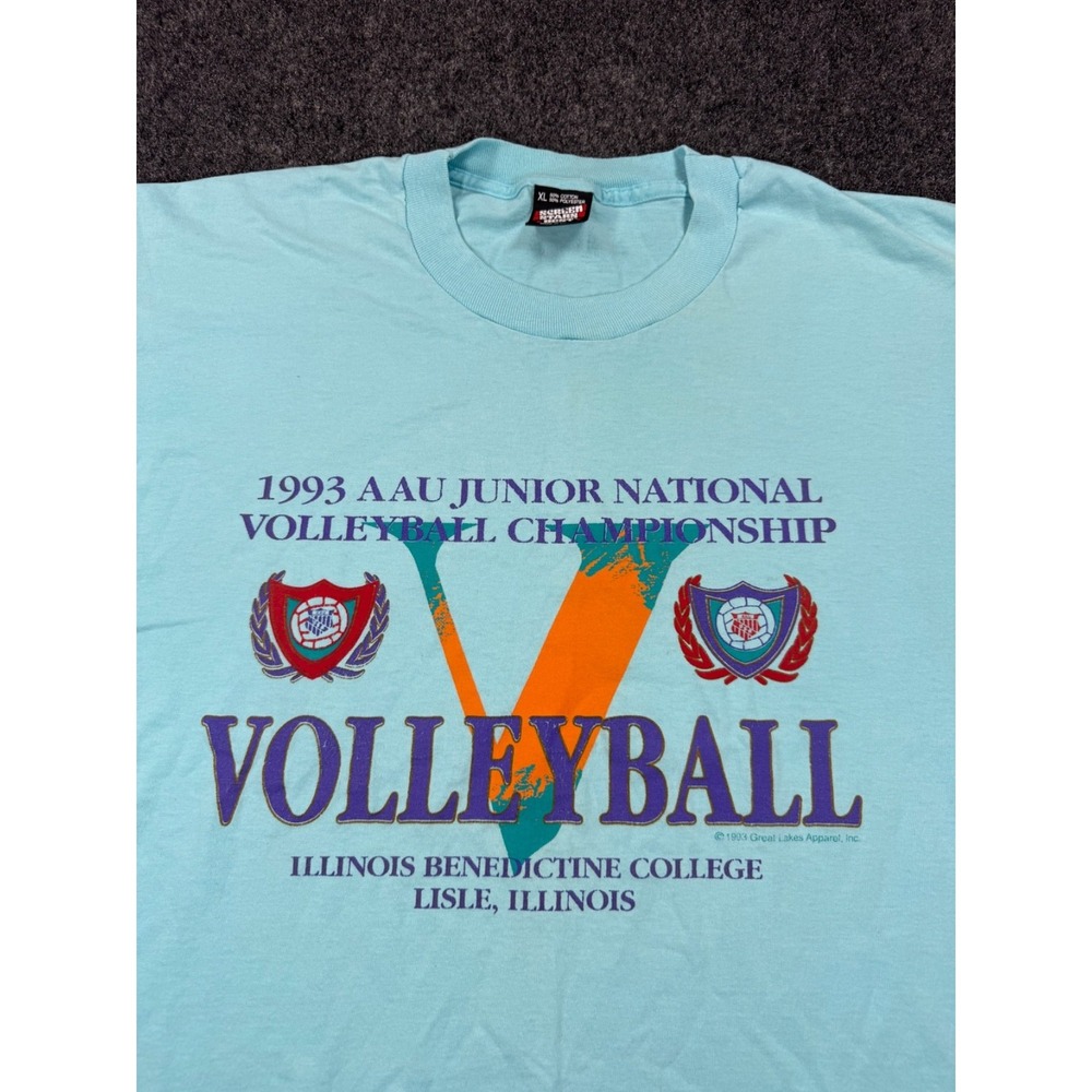 VTG 1993 AAU Junior National Volleyball Championship USA T Shirt XL Made USA - Picture 3 of 11